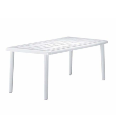 TABLE DE JARDIN OLOT 180 X 90CM  BLANCHE Made in EU