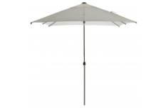 PARASOL 2X2M SUNSET GRIS -  GROSFILLEX FRANCE 8 BALEINE ACIER - MAT ALU