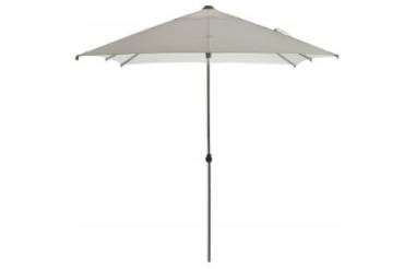 PARASOL 2X2M SUNSET GRIS -  GROSFILLEX FRANCE 8 BALEINE ACIER - MAT ALU