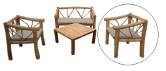 FAUTEUIL BOIS TECK MIKA
