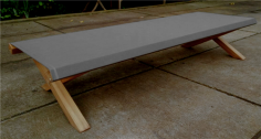 LIT DE CAMP  BOIS / BATYLINE ANTHRACITE