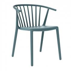 FAUTEUIL  EMPILABLE WOODY BLEU RETRO Made in EU