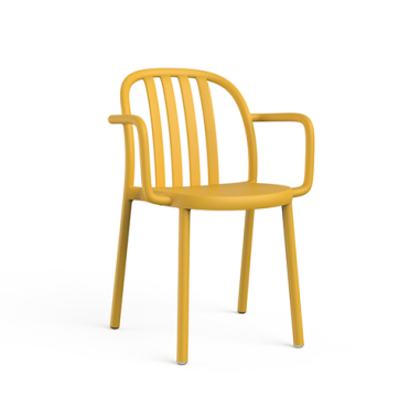 FAUTEUIL  EMPILABLE SUE JAUNE Made in EU
