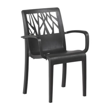FAUTEUIL  VEGETAL ANTHRACITE  GROSFILLEX FRANCE