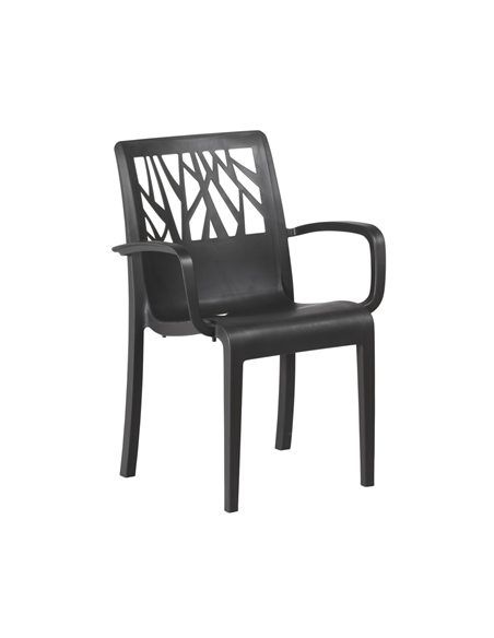 FAUTEUIL  VEGETAL ANTHRACITE  GROSFILLEX FRANCE