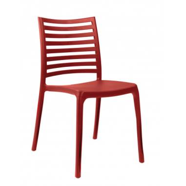 CHAISE SUNDAY   ROUGE GROSFILLEX FRANCE