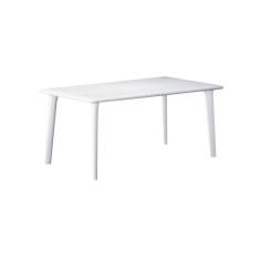TABLE NEW DESSA 160X90CM BLANC PLATEAU+PIED POLYPRO Made in EU **ARRET USINE**
