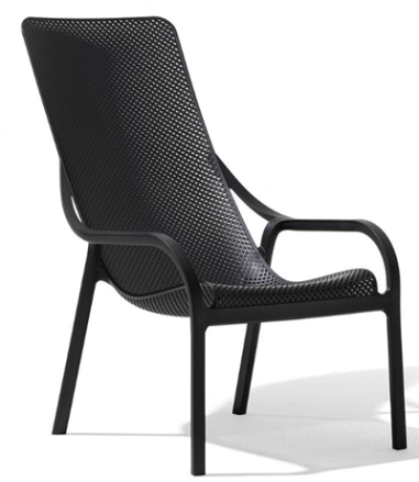 FAUTEUIL LOUNGE NET - ANTHRACITE - NARDI Made in EU