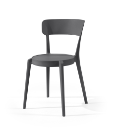 CHAISE CASA  ANTRACITE GREY  - POLYPRO - FIBRE VERRE EMPIL Made in EU