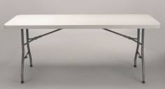 TABLE PLIANTE MALHER  BLC  L152 . L 75.5 . h 74. CM  -  RECEPTION Made in EU