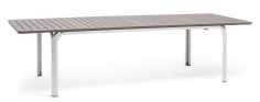 TABLE ALLORO 210 /280  X 100 CM NARDI TORTORA /BLANC  Made in EU