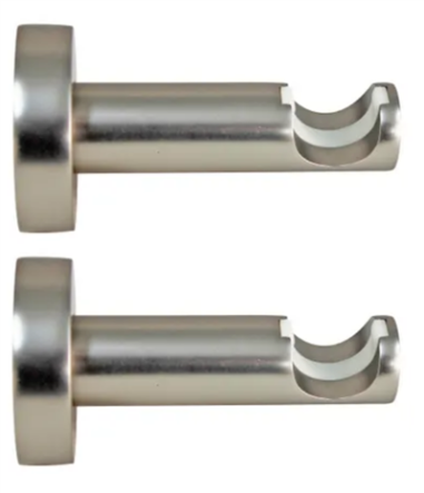 2 SUPPORTS POUR TRINGLE NIKEL SATINE DIAM 20MM