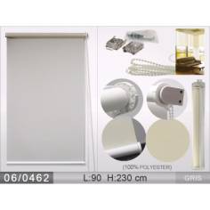 STORE ROULANT TISSUS 90 / 230 CM   GRIS & BEIGE  - REV