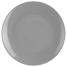 ASSIETTE PLATE FAIENCE GRIS Ø26 CM "LORA"