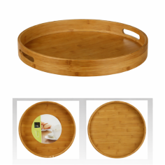 PLATEAU DE SERVICE BAMBOU DIAM 40 CM