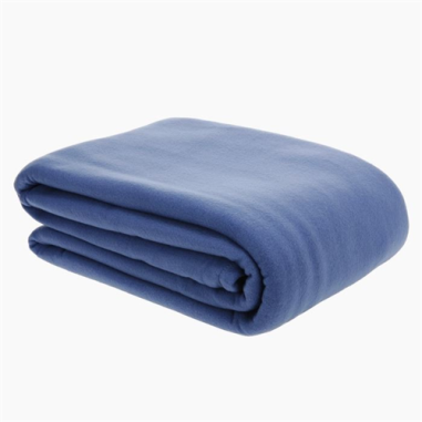 COUVERTURE POLAIRE 350GR Bleu marine 2 PERS.220 X 240 IRIS