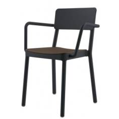 FAUTEUIL  EMPILABLE LISBOA GREY ANTHRACITE Made in EU