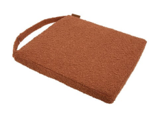 GALETTE DE CHAISE A SCRATCH 40 x 40CM ACAJOU - SOLFIA 210769C