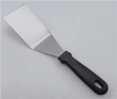 SPATULE POUR BARBECUE & PLANCHA METAL MANCHE BACKELITE / 30CM LONGX 7.5CM LARGE