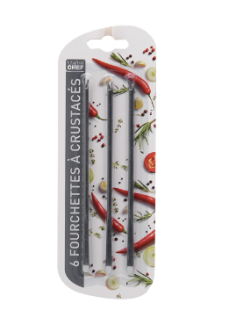 PIQUE/FOURCHETTE INOX A CRUSTACES LOT DE 6