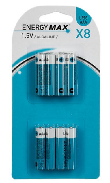 PILES ALCALINE LR3/AAA 8 PIECES - 133537