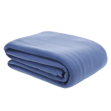 COUVERTURE POLAIRE 350GR Bleu Marine.1pers.160 X220  IRIS