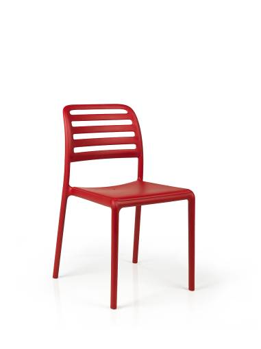 CHAISE EMPILABLE COSTA BISTROT NARDI - ROUGE  Made in EU
