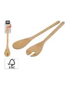 ENSEMBLE COUVERTS A SALADE BAMBOU 2PCES