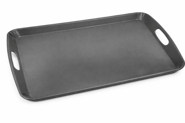 PLATEAU DE SERVICE  MELAMINE 46 X 31CM  GRIS UNI
