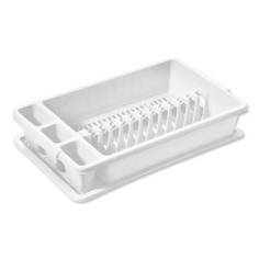 EGOUTTOIR VAISSELLE BLANC AVEC PLATEAU 45X26CM -TONTA