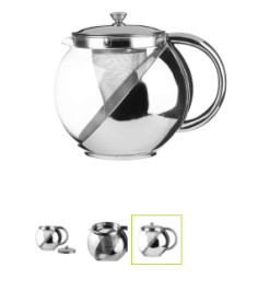 THEIERE VERRE INOX 1.10L