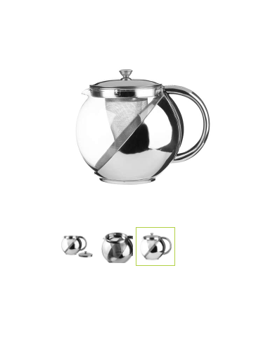 THEIERE VERRE INOX 1.10L