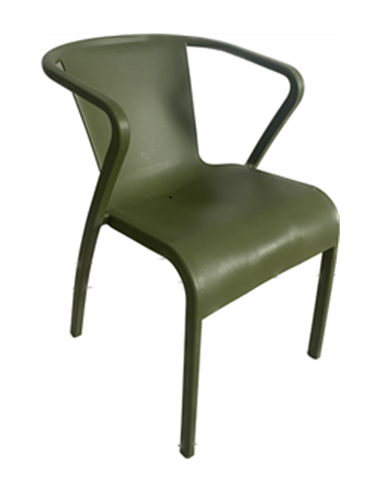 FAUTEUIL LISA KAKI - POLYPRO -FIBRE VERRE EMPIL Made in EU
