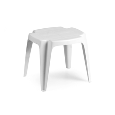 TABLE BASSE VENICE BLANC CARRE  42 X 37  H 38 Made in EU