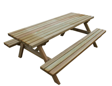 TABLE PIQUE-NIQUE BOIS 180 cm EP 4 cm