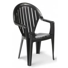FAUTEUIL DE JARDIN MIAMI CLUB ANTHRACITE - GROSFILLEX FRANCE