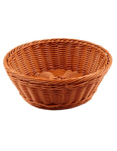 CORBEILLE A PAIN RONDE DIAM 20 CM  H7CM - PLASTIC OSIER