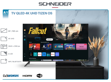 SMART TV QLED 165CM / 65" SCHNEIDER 65A1T - 4K UHD SMART