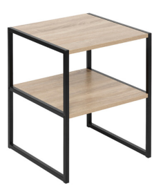 CHEVET 2 ETAGERES ALIAJ 40X40XH50 CM - 193582