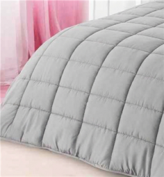 COUETTE MICROFIBRE SOFT 140 X 200 CM GRIS FONCE 450 GR/M²