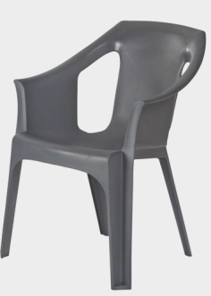 FAUTEUIL DE JARDIN COOL  - ANTHRACITE 100% RECYCLE Made in EU
