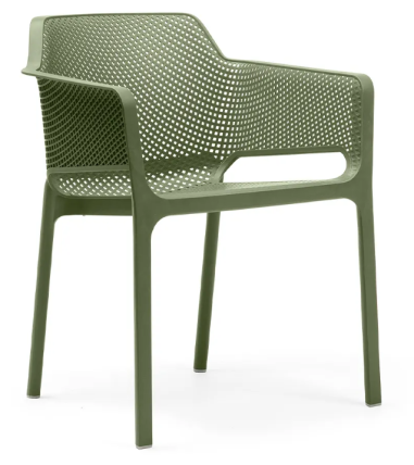 FAUTEUIL  NET NARDI  - VERT AGAVE - AVEC FIBRE DE VERRE INJECTE  Made in EU
