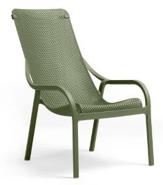 FAUTEUIL LOUNGE NET - VERT AGAVE - NARDI Made in EU