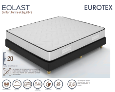 MATELAS EOLAST 90 x200x20 - 35 Kg - 2 cm memoryform 50kg - Made in EU