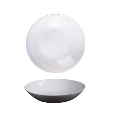ASSIETTE PLATE LUNA 24CM - BLANCHE - OPAL - VERRE TREMPÉ