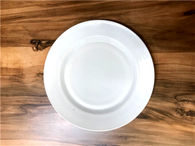 ASSIETTE DESSERT LUNA 19CM - BLANCHE - OPAL - VERRE TREMPÉ