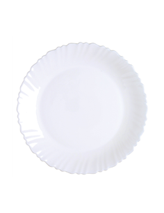 ASSIETTE DESSERT WAVE 19 CM - BLANCHE - OPAL - VERRE TREMPÉ
