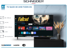 SMART TV QLED 139CM / 55" SCHNEIDER 55A1TG - 4K UHD SMART