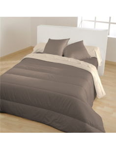 COUETTE  MICROFIBRE LINO 140 X 200 CM VERT - VERT BOUTEILLE 450 GR/M²