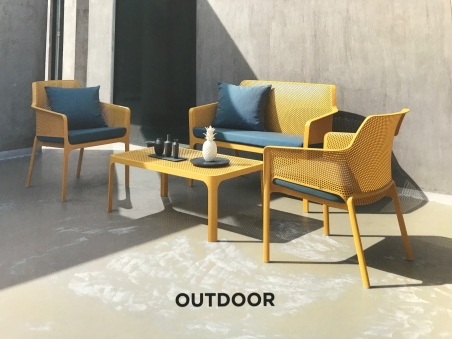 FAUTEUIL NET RELAX SENAPE - MOUTARDE - SALON NET NARDI Made in EU